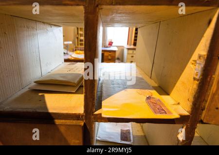 A i Lofoti, Fischerdorf Museum, Lofoten, Norwegen Stockfoto