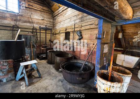 A i Lofoti, Fischerdorf Museum, Lofoten, Norwegen Stockfoto