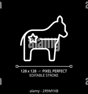 Bearbeitbares Pixel-Perfect-Symbol für die Demokratische Partei Stock Vektor
