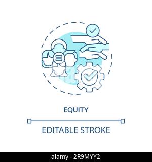 Equity türkisfarbenes Konzept-Symbol Stock Vektor