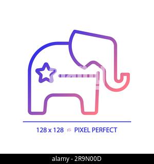 Pixel Perfect Gradient Republican Party Logo Stock Vektor