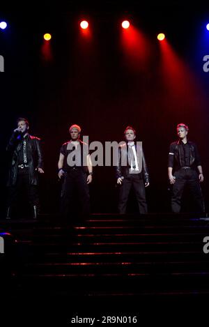 Westlife tritt live in der Acer Arena auf. Sydney, Australien. 27.02.07. Stockfoto