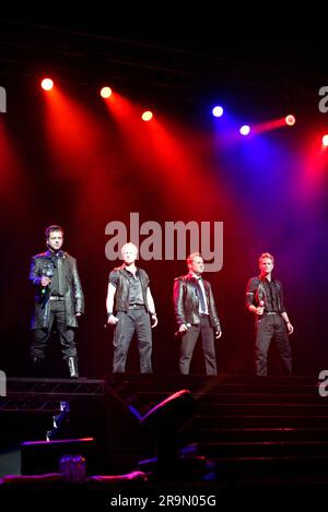 Westlife tritt live in der Acer Arena auf. Sydney, Australien. 27.02.07. Stockfoto