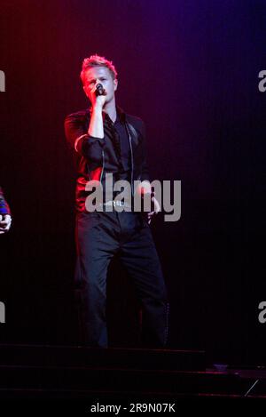 Westlife tritt live in der Acer Arena auf. Sydney, Australien. 27.02.07. Stockfoto