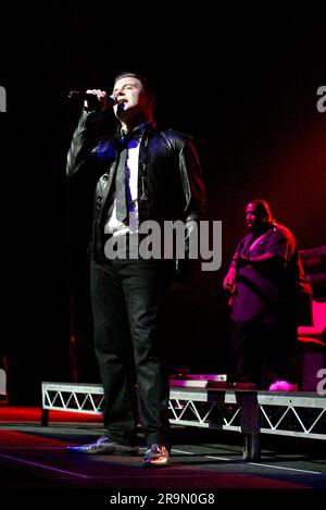 Westlife tritt live in der Acer Arena auf. Sydney, Australien. 27.02.07. Stockfoto