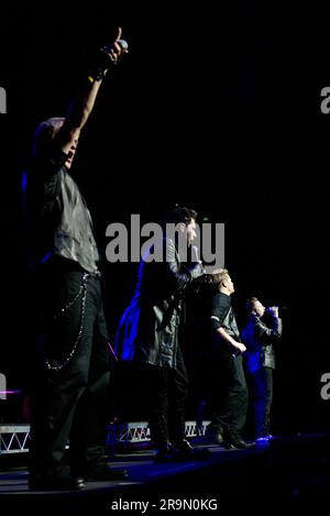 Westlife tritt live in der Acer Arena auf. Sydney, Australien. 27.02.07. Stockfoto