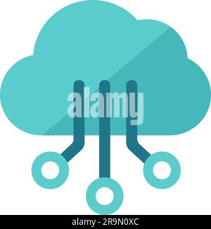 Abbildung des Cloud-Computing-Vektorsymbols Stock Vektor