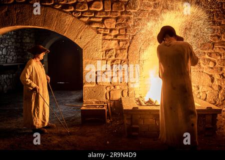Ferrería de Mirandaola. Alte Gießerei. Parque y Ferrería de Mirandaola. Legazpi, Gipuzkoa, Baskenland, Spanien. Stockfoto