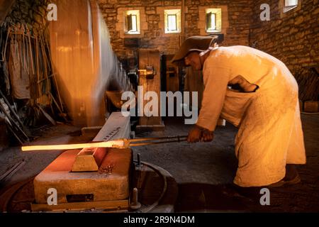 Ferrería de Mirandaola. Alte Gießerei. Parque y Ferrería de Mirandaola. Legazpi, Gipuzkoa, Baskenland, Spanien. Stockfoto