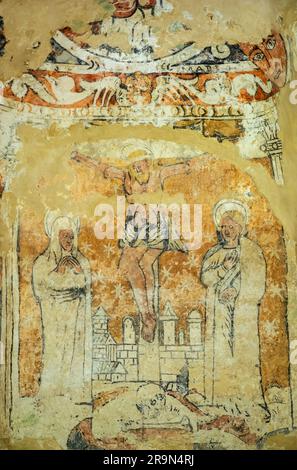 Gemälde, Ermita de nuestra Señora de la Peña, in Faido, Baskenland, spanien Stockfoto