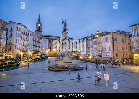 Plaza De La Virgen Blanca, Vitoria-Gasteiz, Alava, Baskenland, Spanien Stockfoto