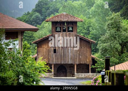 Kirche San Miguel in Artea, Biskaya, Baskenland, Spanien Stockfoto