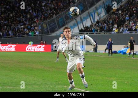 La Plata, Argentinien. 11. Juni 2023. Tommaso Baldanzi da Itália, durante a partida entre Uruguai e Itália, pela Final da Copa do Mundo FIFA SUB-20 Argentina 2023, no Estádio Ciudad de La Plata neste domingo 11. Kredit: PRESSINPHOTO SPORTAGENTUR/Alamy Live News Stockfoto