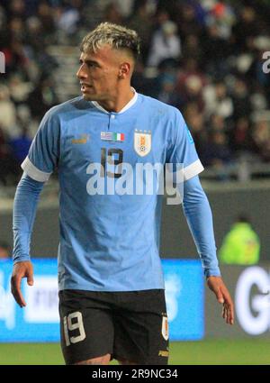 La Plata, Argentinien. 11. Juni 2023. Luciano Rodriguez do Uruguai, durante a partida entre Uruguai e Itália, pela Final da Copa do Mundo FIFA SUB-20 Argentina 2023, no Estádio Ciudad de La Plata neste domingo 11. Kredit: PRESSINPHOTO SPORTAGENTUR/Alamy Live News Stockfoto