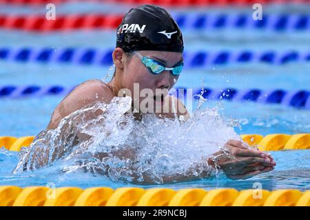 Reona Aoki aus Japan nimmt am juni 59. im stadio del Nuoto in Rom (Italien) am Breaststroke Women Final 100m Teil Stockfoto