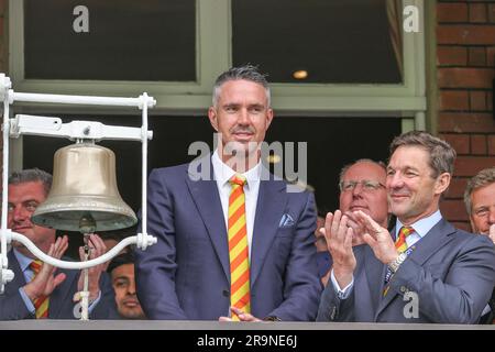 Kevin Pietersen Marylebone Cricket Club Ehrenmitglied während der LV= Insurance Ashes Test Series Second Test Day 1 England gegen Australia at Lords, London, Großbritannien, 28. Juni 2023 (Foto von Mark Cosgrove/News Images) Stockfoto