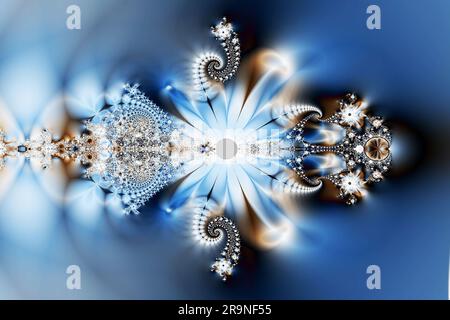 Ein Fantasie-Fraktal wie ein Juwel, computergeneriert Stockfoto