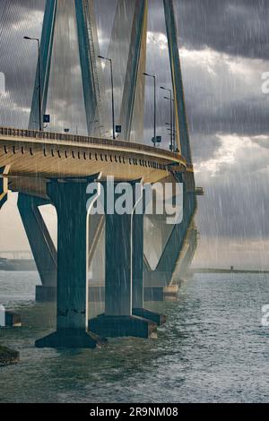 Mumbai während des Monsuns, starker Regen Stockfoto