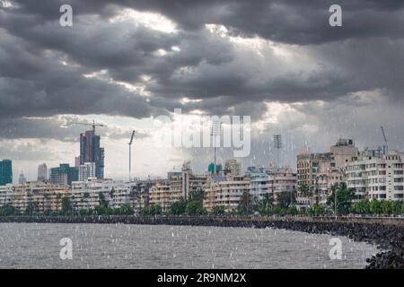 Mumbai während des Monsuns, starker Regen Stockfoto