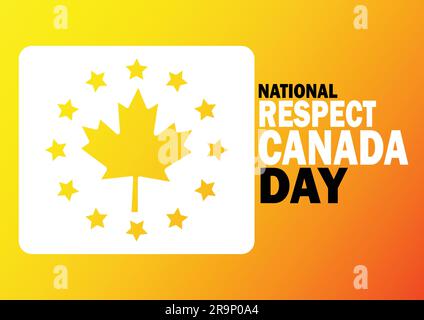 Vektordarstellung des National Respect Canada Day. Geeignet für Grußkarten, Poster und Banner. Stock Vektor