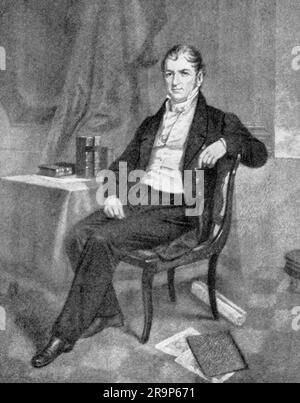 Whitney, Eli, 8.12.1765 - 8,1.1825, amerikanischer Erfinder, Konstrukteur des Baumwollgins (1793), ADDITIONAL-RIGHTS-CLEARANCE-INFO-NOT-AVAILABLE Stockfoto
