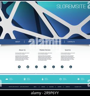 Website-Vorlage mit abstraktem geometrischem Muster – Vektordesign Stock Vektor