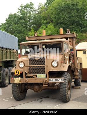 Ein 1943 Chevrolet Truck parkte am Bewdley Bahnhof an der Severn Valley Railway. Stockfoto