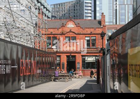 Eagle Inn Victorian Public House, Salford und Manchester City Centre, Greater Manchester, Großbritannien, Großbritannien. Stockfoto