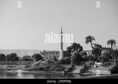 Moschee am Nilufer Stockfoto