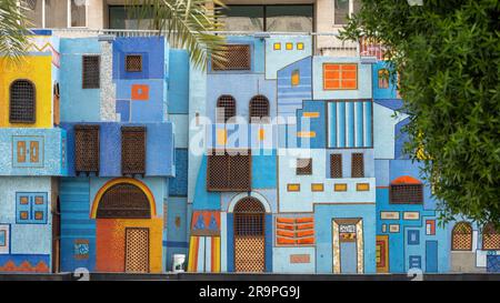 Farbenfrohe Gebäude in Mekka Saudi-Arabien Stockfoto