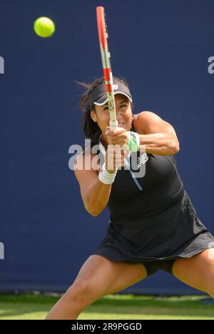 Heather Watson (GBR) spielt am zweiten Tag des Rothesay International im Devonshire Park. Eastbourne, Großbritannien, 27. Juni. Stockfoto