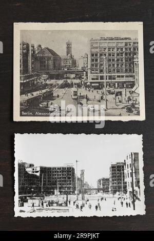 Alexanderplatz in Berlin 1930er und nach WW2 1945 Stockfoto