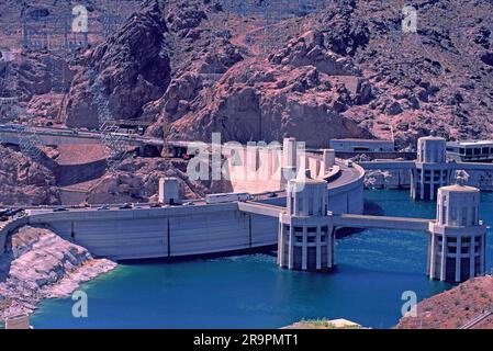 Hoover-Staudamm am Colorado River, Arizona, Nevada, USA Stockfoto