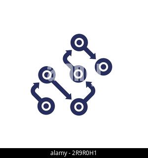 Methodensymbol auf weiß, Vektor Stock Vektor