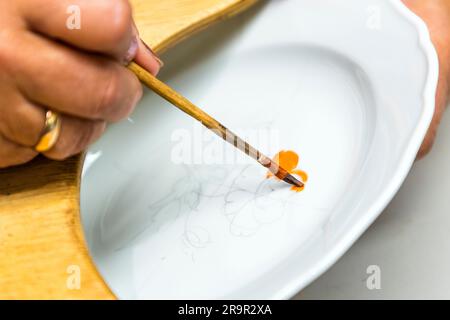 Porzellanmuseum in der Porzellanstiftung Meissen Stockfoto