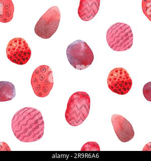 Abstraktes nahtloses Muster. Aquarellelemente mit unterschiedlichen Formen. Kunstdruck für Schönheit, Mode. Modernes Design. Stockfoto
