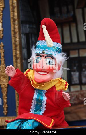 Puppenspiel im Weald & Downland Museum in Chichester, West Sussex, Großbritannien. Stockfoto