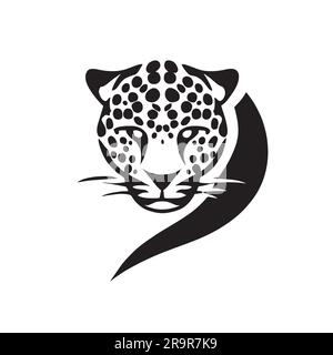 abbildung des jaguar Logos auf weißem Hintergrund Stock Vektor