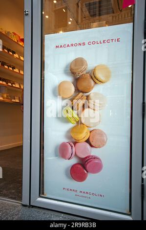 Pierre Marcolini Chocolaterie Shop in Brügge, Flandern, Belgien Stockfoto