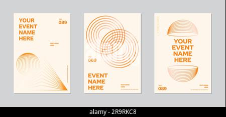 Abstraktes Formelement grafische Verlaufskreisform auf dem Deckblatt oder Magazinumschlag. Minimalistisch-elegante goldene Broschüre, moderne Flyer-Vorlage, A5 A4 A3 A. Stock Vektor