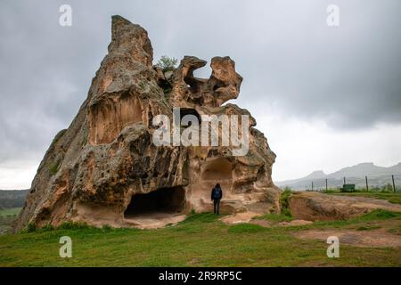 Phrygian Valley ist eine riesige Zivilisation und eine exquisite Geografie, gelegen zwischen Eskişehir - Kütahya - Afyon, wo Phrygianer Häuser und Schlösser geschnitzt haben Stockfoto