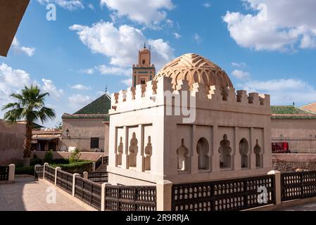 Historisches Koubba el-Baadiyn in Marrakesch aus der Almoravids-Zeit, Marokko Stockfoto