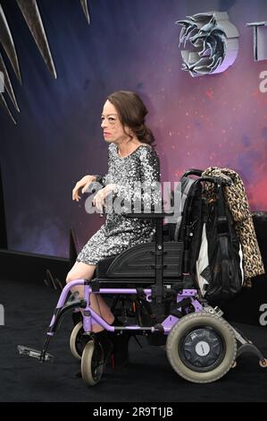 London, Großbritannien. Juni 28 2023. Liz Carr besucht die britische Premiere der WITCHER Staffel 3 im Now Building, Centre Point, St Giles Square, London, Großbritannien. Kredit: Siehe Li/Picture Capital/Alamy Live News Stockfoto