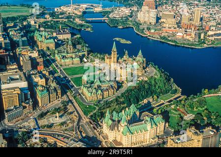 Luftaufnahme von Ottawa und Umgebung, Ontario, Kanada Stockfoto