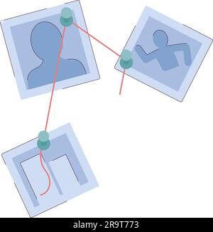 Farbige Untersuchungsfotos Skizzensymbol Vektor Stock Vektor