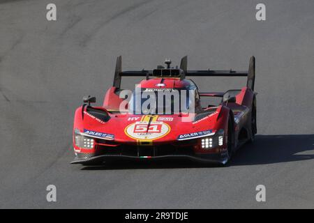 Le Mans 2023. Jahrtausendsieger ferrari 499P Hypercar Nummer 51 Stockfoto