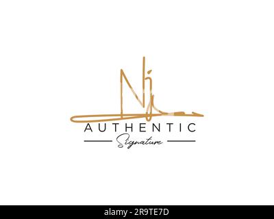 Vektor für die Vorlage für das NJ-Logo. Stock Vektor
