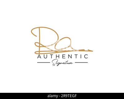 RO Signature Logo Template Vector. Stock Vektor