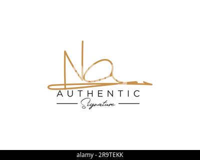KEIN Vektor für Signature-Logo-Vorlage. Stock Vektor