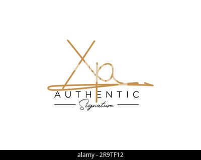 Vektor für die Logovorlage der XP-Signatur. Stock Vektor